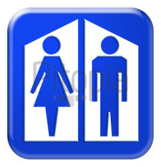 Panneau toilettes homme / femme : comment aller aux toilettes quand on n'est pas chez soi?